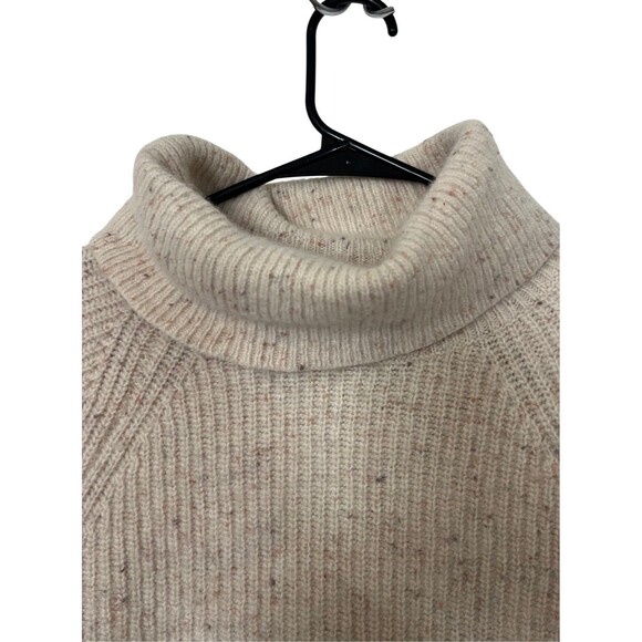 J. Crew Donegal Turtleneck Sweater Lambswool Speckled Cream - Picture 5 of 8